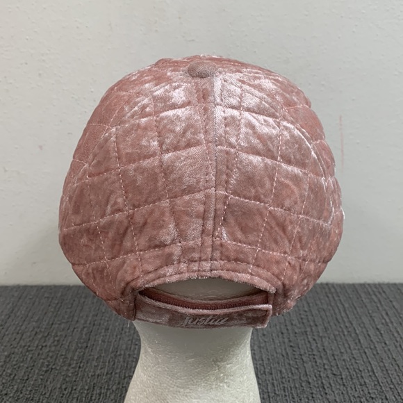 Justice Baseball Hat Girls One Size Light Pink Velour Quilted Bejeweled Initial - Picture 7 of 13